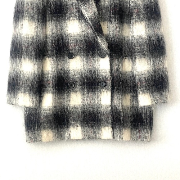 Theory Black and White Plaid Coat - Picture 6 of 12